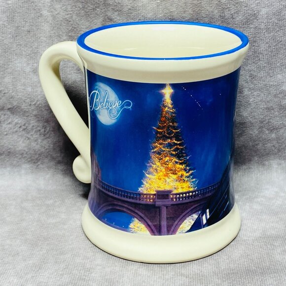 The Polar Express All Aboard Ceramic Mug Hot Chocolate Cup Christmas Train - Picture 4 of 11